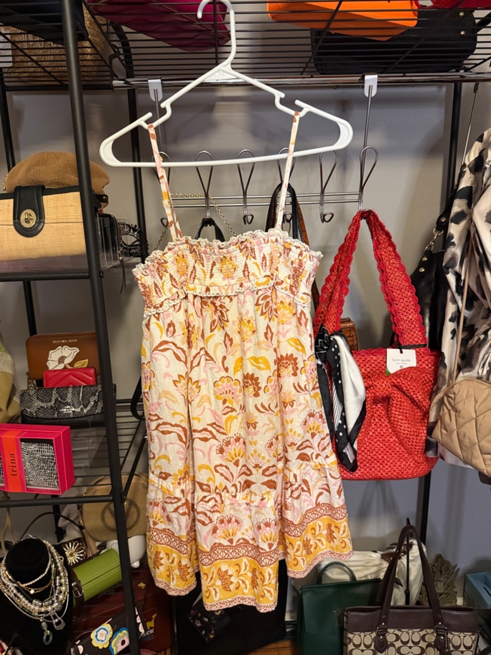 Jessica Simpson Floral Sundress in Yellow, Pink and White